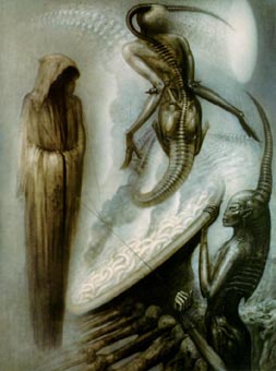 Pintura del Necronomicon de Giger.